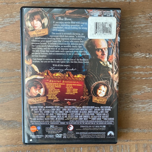 “A Series Of Unfortunate Events” Widescreen Collection DVD. - Picture 2 of 4